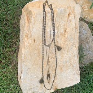 David and Aubrey layered necklace